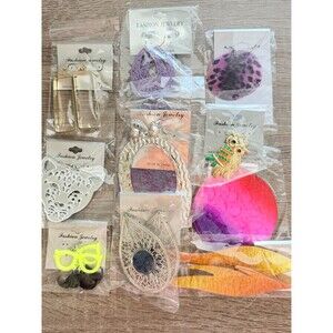 Lot of 10 Pairs NEW NWT Statement Earrings Geometric Animal Print Drop Dangle D